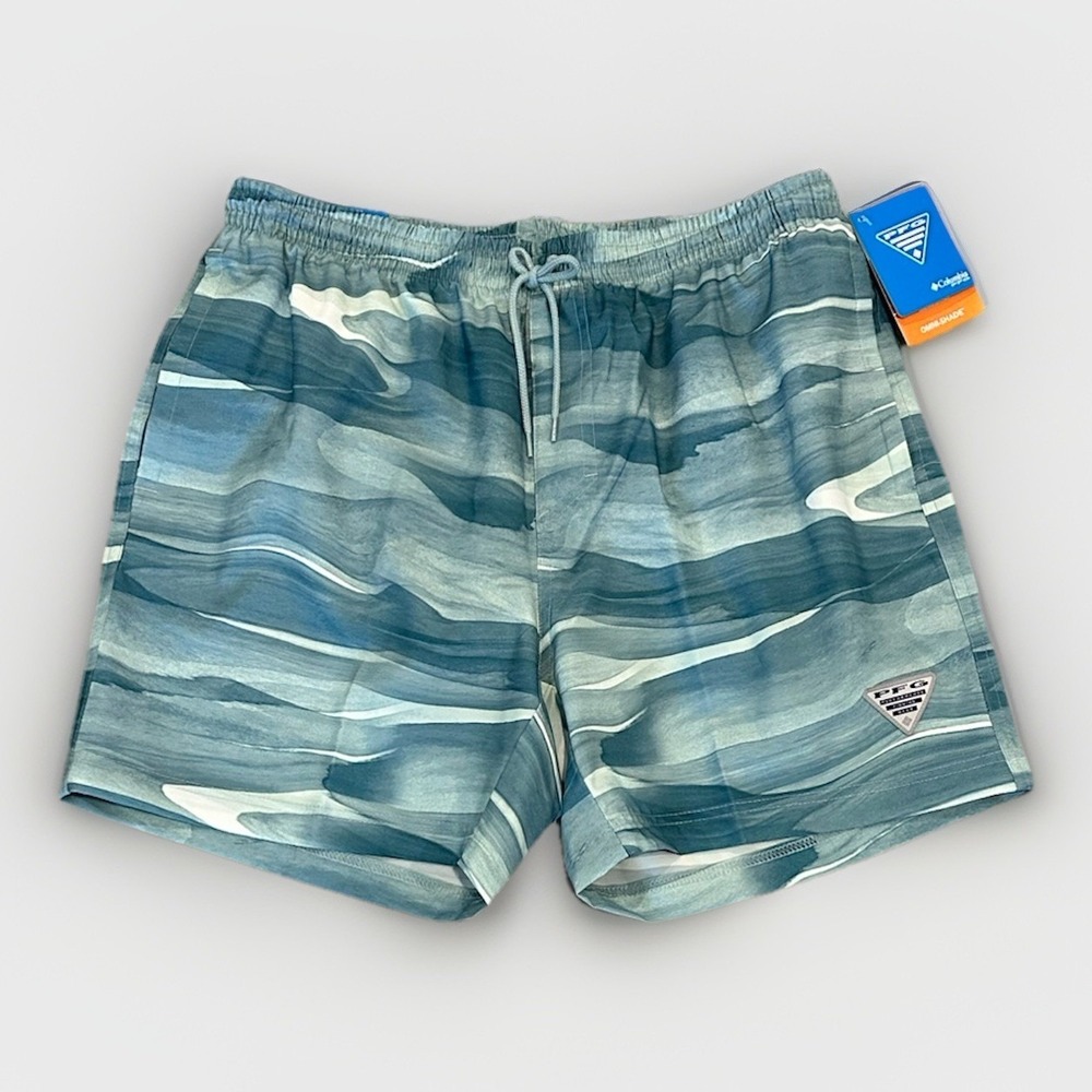 Columbia PFG Rambler Water Shorts - Crushed Blue Obsidian - Men's Large 6" *NEW*
